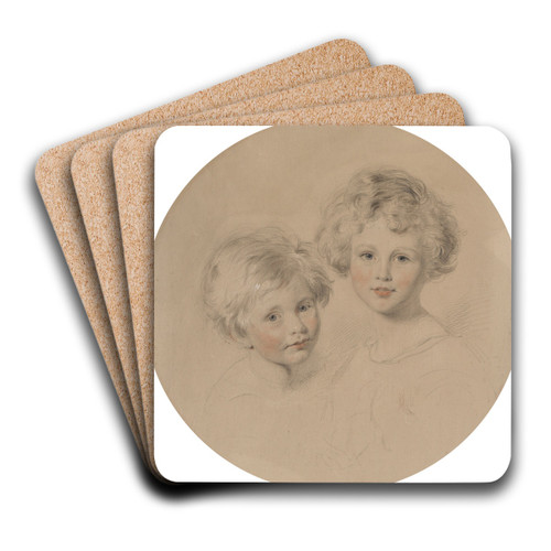 Portrait of Henry and Philip Fletcher by George Richmond Art Drink Coaster set
