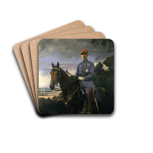 Marshal Ferdinand Foch by Edmund Charles Tarbell Drink Coasters - set of 4