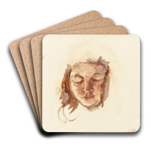 Portrait Study of Young Girl by Mary Cassatt Art Drink Coaster set