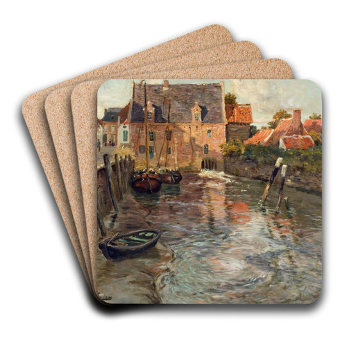 Low Water by Frits Thaulow Art Drink Coaster set