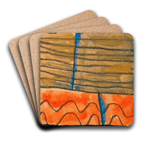 Abstrahierte Landschaft by Egon Schiele Art Drink Coaster set