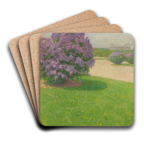 Heldenplatz mit Flieder by Carl Moll Art Drink Coaster set