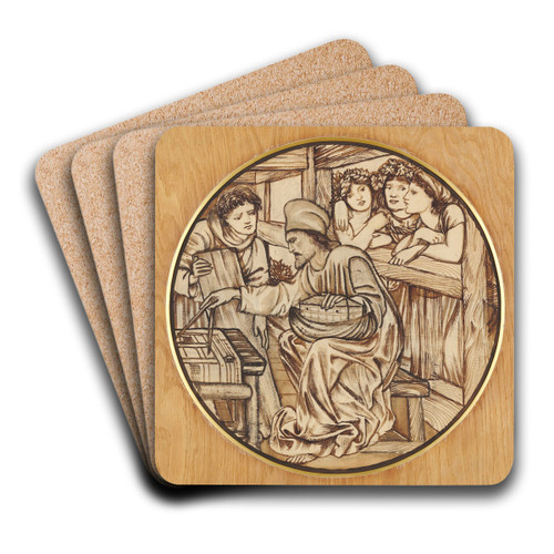 The Building of the Ark by Sir Edward Coley Burne-Jones Art Drink Coaster set