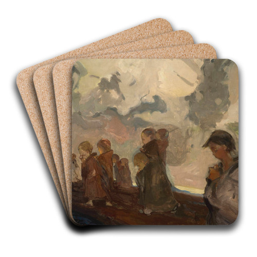 Children's crusade by Witold Wojtkiewicz Art Drink Coaster set