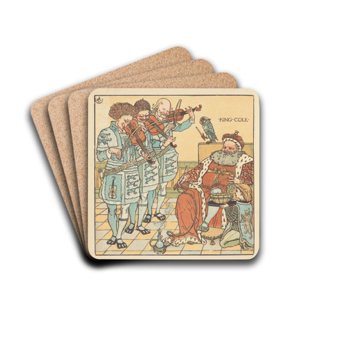 King Cole by Walter Crane Drink Coasters - set of 4
