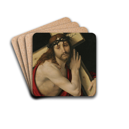 Christ Carrying The Cross by Andrea Solario Drink Coasters - set of 4
