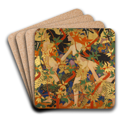 Diana and her Nymphs by Robert Burns Art Drink Coaster set