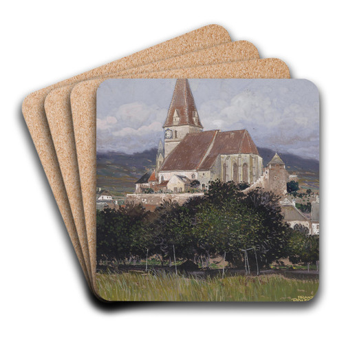 Weienkirchen in der Wachau by Franz Poledne Art Drink Coaster set
