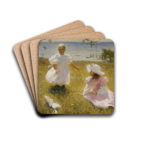 The sisters by Frank Weston Benson  Drink Coasters - set of 4