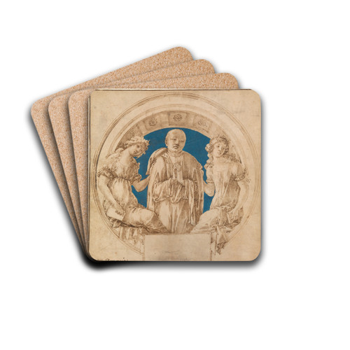 Design for a Wall Monument by Francesco di Giorgio Martini Drink Coasters - set of 4 Design for a Wall Monument by Francesco di Giorgio Martini Drink Coasters - set of 4