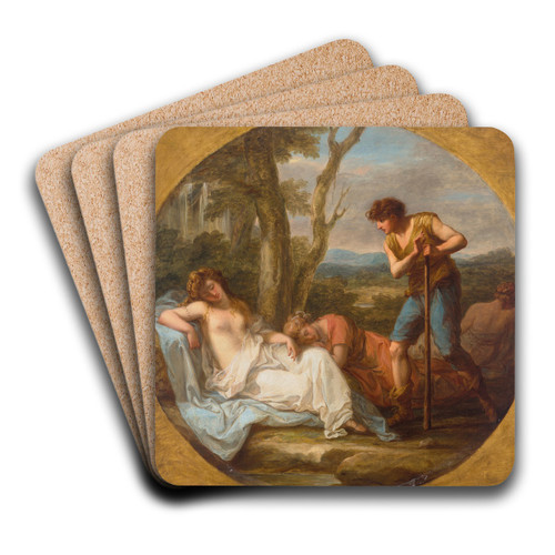 Cimon and Iphigenia by Angelica Kauffmann Art Drink Coaster set