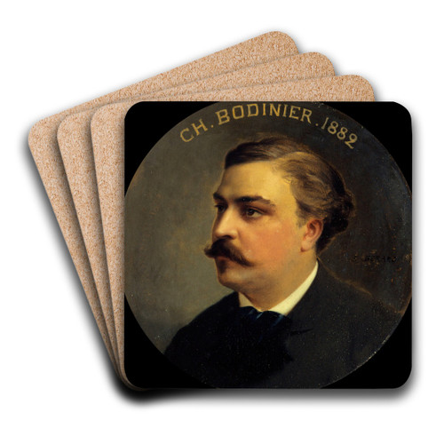 Portrait de Charles Bodinier (1844-1911), caissier de la Comdie-Franaise. by Daniel Brard Art Drink Coaster set Portrait de Charles Bodinier (1844-1911), caissier de la Comdie-Franaise. by Daniel Brard Art Drink Coaster set