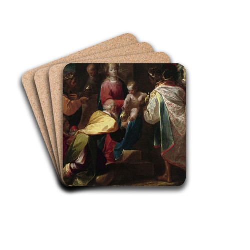 The Adoration of the Magi by Pier Francesco Mazzucchelli Drink Coasters - set of 4