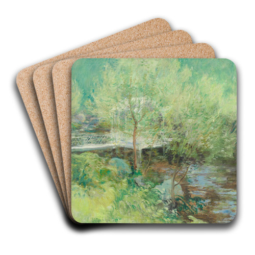 The White Bridge by John Henry Twachtman Art Drink Coaster set