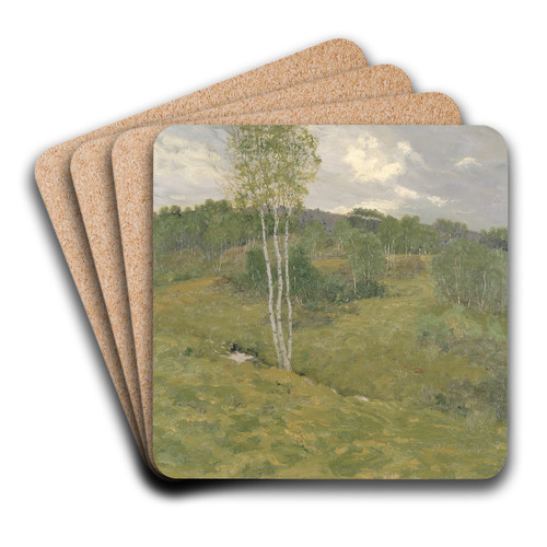 Birch-Clad Hills by Ben Foster Art Drink Coaster set