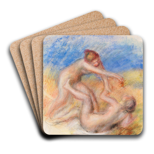 Two Nudes by Pierre-Auguste Renoir Art Drink Coaster set Two Nudes by Pierre-Auguste Renoir Art Drink Coaster set