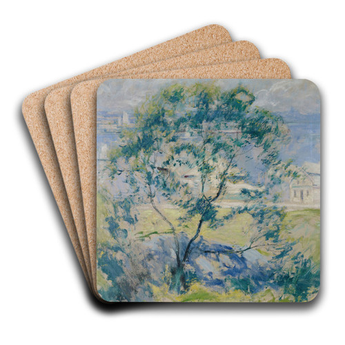 The Wild Cherry Tree by John Henry Twachtman Art Drink Coaster set