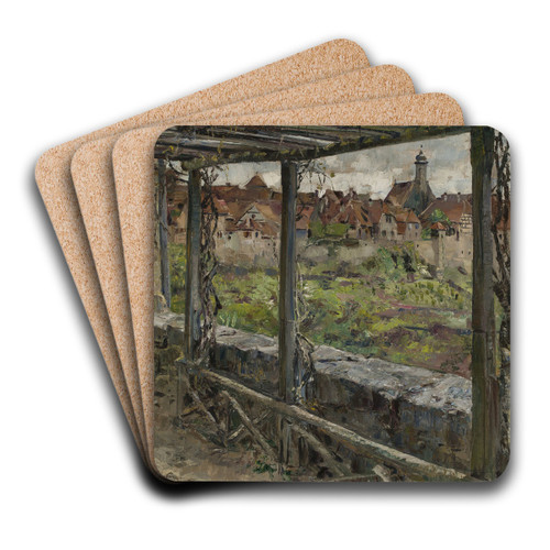 Urban landscape by Hugo Walzer Art Drink Coaster set Urban landscape by Hugo Walzer Art Drink Coaster set