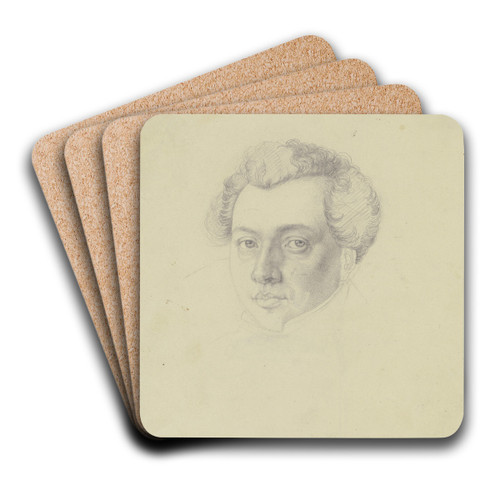 Portrait of a young man by Eugen Eduard Schffer Art Drink Coaster set