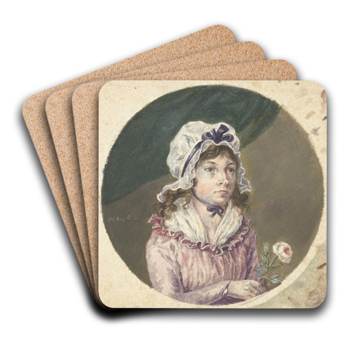 Portret van Maria Margaretha van Os by Pieter Gerardus van Os Art Drink Coaster set