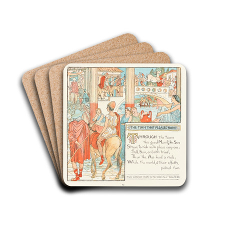 The Man that pleased none by Walter Crane Drink Coasters - set of 4