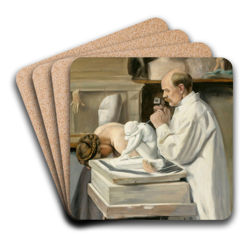Portrait Of Viktor Malmberg by Hugo Simberg Art Drink Coaster set