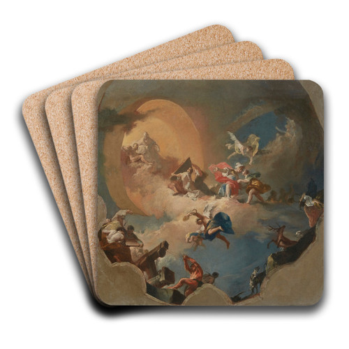 The Apotheosis of the Arts by Giovanni Battista Tiepolo Art Drink Coaster set
