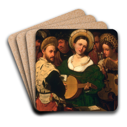 Musical Group by Callisto Piazza Art Drink Coaster set