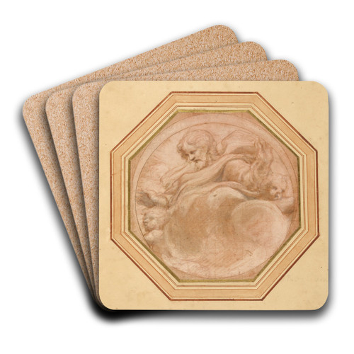Christ in Glory by Correggio Art Drink Coaster set