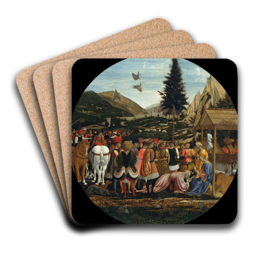 Adoration of the Magi by Domenico Veneziano Art Drink Coaster set