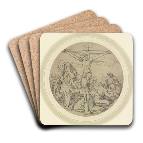 Crucifixion of Christ by Hans Sebald Beham Art Drink Coaster set Crucifixion of Christ by Hans Sebald Beham Art Drink Coaster set