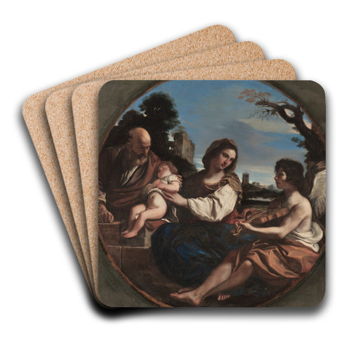 Rest on the Flight into Egypt by Guercino Art Drink Coaster set