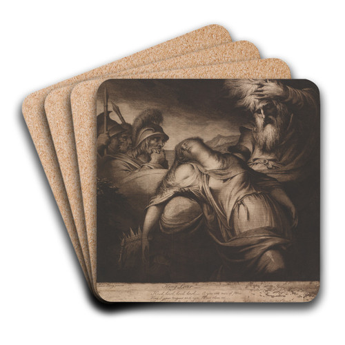 King Lear and Cordelia, Act V, Scene 10 by James Barry Art Drink Coaster set King Lear and Cordelia, Act V, Scene 10 by James Barry Art Drink Coaster set