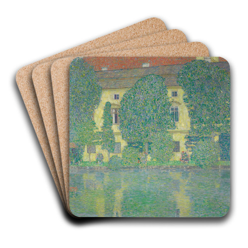 Schloss Kammer am Attersee III by Gustav Klimt Art Drink Coaster set