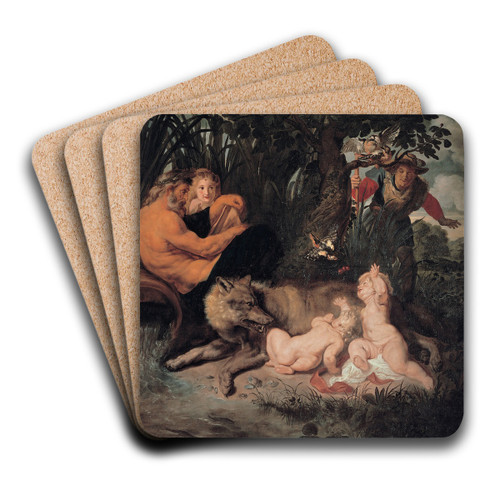 Romulus and Remus by Peter Paul Rubens Art Drink Coaster set