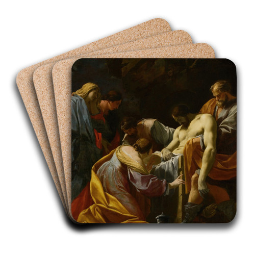 The Entombment by Simon Vouet Art Drink Coaster set The Entombment by Simon Vouet Art Drink Coaster set