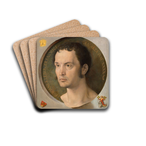 Johannes Kleberger by Albrecht Drer Drink Coasters - set of 4 Johannes Kleberger by Albrecht Drer Drink Coasters - set of 4