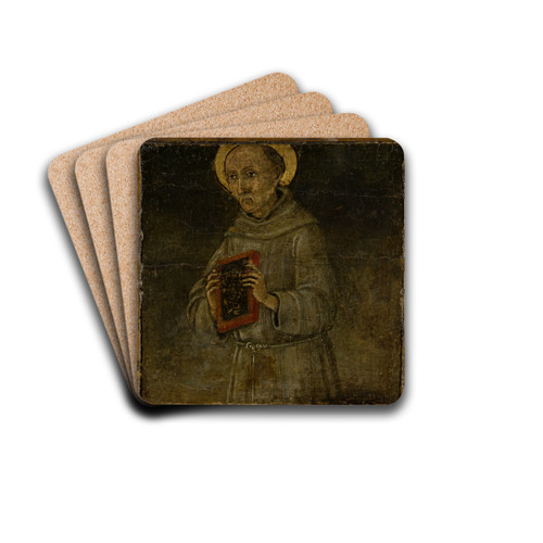 Saint Bernardin of Siena by Guidoccio Cozzarelli Drink Coasters - set of 4