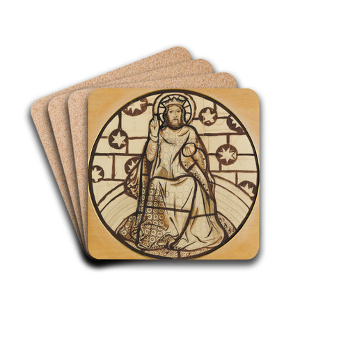 Christ in Majesty by Sir Edward Coley Burne-Jones Drink Coasters - set of 4