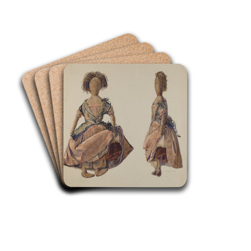 Doll by Florence Milto Drink Coasters - set of 4