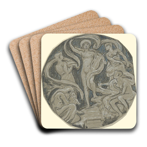 Apollo andAttendants. by Elihu Vedder Art Drink Coaster set