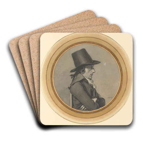 Portrait of Andr-Antoine Bernard, called Bernard de Saintes by Jacques Louis David Art Drink Coaster set Portrait of Andr-Antoine Bernard, called Bernard de Saintes by Jacques Louis David Art Drink Coaster set