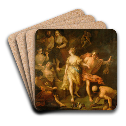 Orpheus and Eurydice by Jean Raoux Art Drink Coaster set