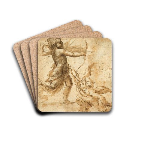 Cupid by Giulio Cesare Procaccini Drink Coasters - set of 4
