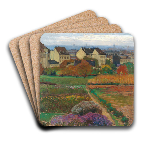 Dbling Wien by Carl Moll Art Drink Coaster set