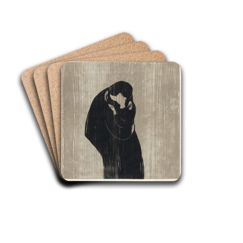 The Kiss IV by Edvard Munch Drink Coasters - set of 4