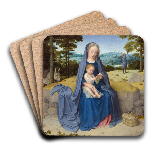 The Rest on the Flight into Egypt by Gerard David Art Drink Coaster set
