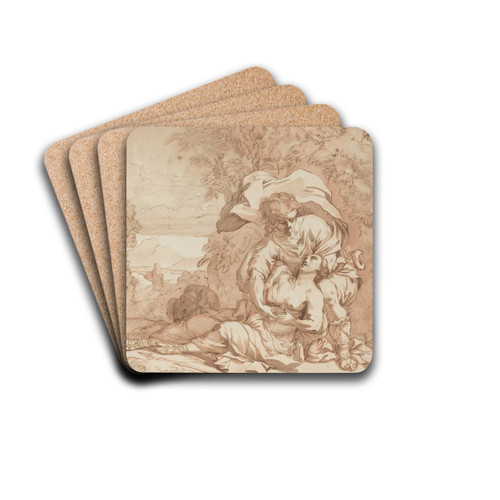 Procris and Cephalus by Follower Of Simon Vouet Drink Coasters - set of 4