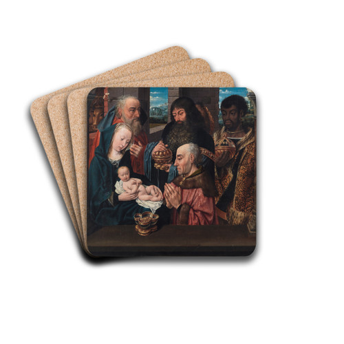 The Adoration of the Kings by Hugo van der Goes Drink Coasters - set of 4