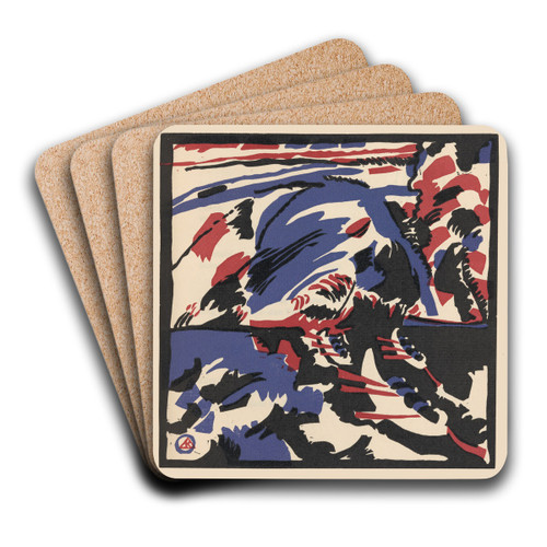 Klnge Pl.12 by Wassily Kandinsky Art Drink Coaster set